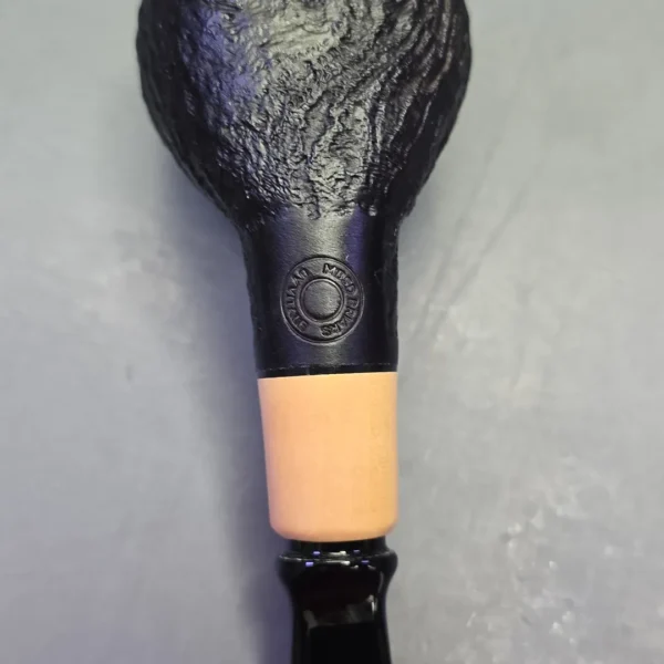 MBSD Briars by Piero Vitale Black Sandblasted Author w/ Boxwood, Briar Pipe, New - Image 9