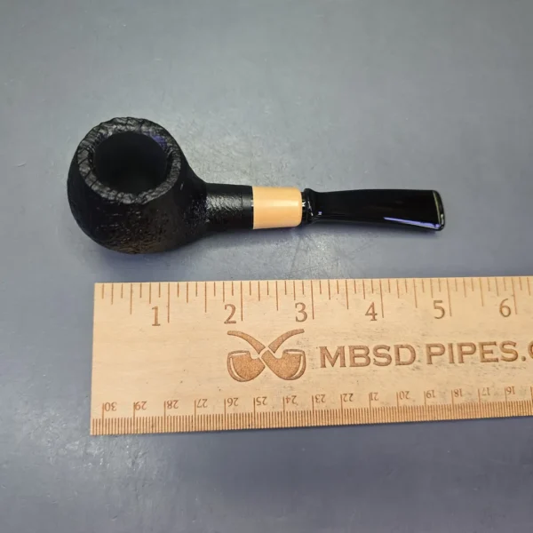 MBSD Briars by Piero Vitale Black Sandblasted Author w/ Boxwood, Briar Pipe, New - Image 10