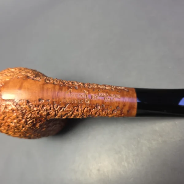 Ascorti Business KS Rusticated Hawkbill Estate Briar Pipe, Italian Estates - Image 4