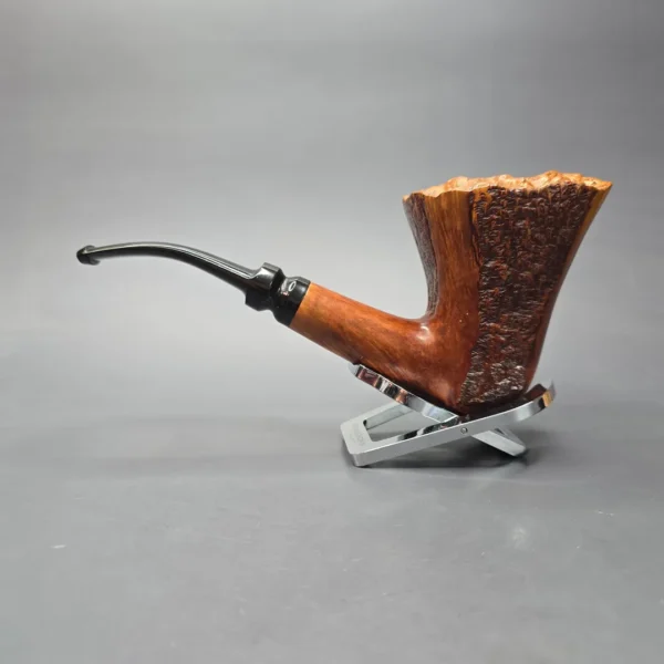 Don-Lou (Dominic Cazzetta) XL Partially Rusticated Freehand Dublin Estate Briar Pipe - Image 4