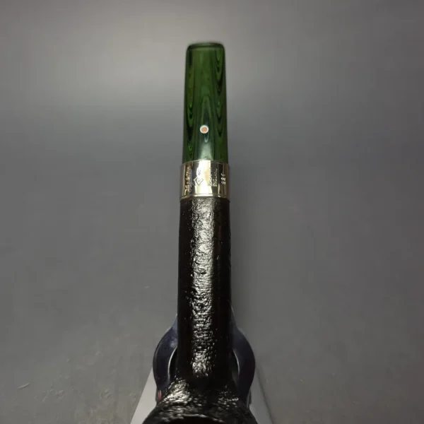 Ashton Brindle LX Sandblasted Canadian w/ Silver Handmade Briar Pipe, New - Image 9