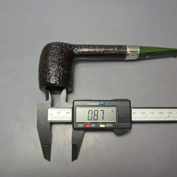 Ashton Brindle LX Sandblasted Canadian w/ Silver Handmade Briar Pipe, New - Image 12