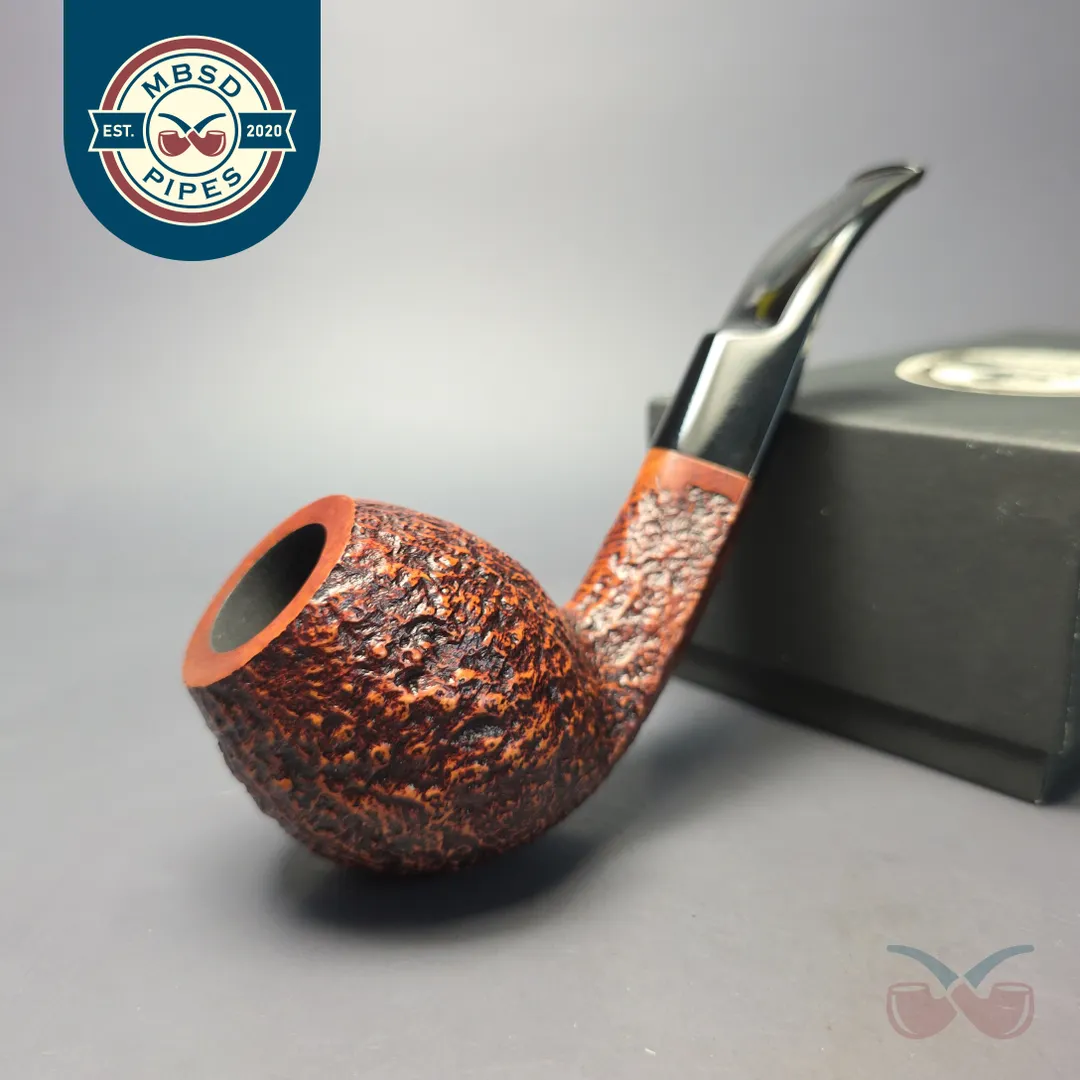 Ser Jacopo S2 Maxima Sandblasted Brandy Estate Briar Pipe, Unsmoked