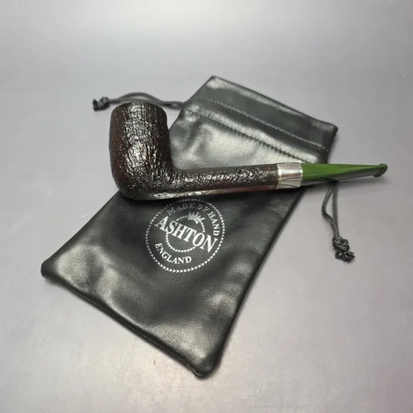 Ashton Brindle LX Sandblasted Canadian w/ Silver Handmade Briar Pipe, New - Image 14