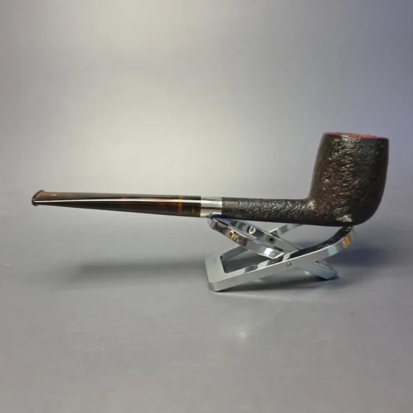 Bruno Nuttens Bing B1 Partially Sandblasted Billiard w/ Aluminum Briar Pipe, New - Image 4