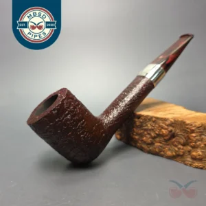 Ashton Brindle LX Sandblasted Canadian w/ Silver Handmade Briar Pipe, New