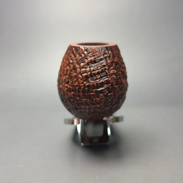 Ser Jacopo S2 Maxima Sandblasted Brandy Estate Briar Pipe, Unsmoked - Image 4