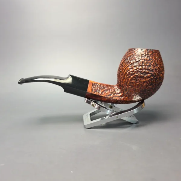 Ser Jacopo S2 Maxima Sandblasted Brandy Estate Briar Pipe, Unsmoked - Image 5