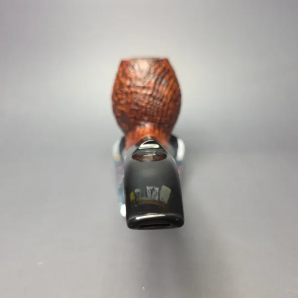 Ser Jacopo S2 Maxima Sandblasted Brandy Estate Briar Pipe, Unsmoked - Image 6