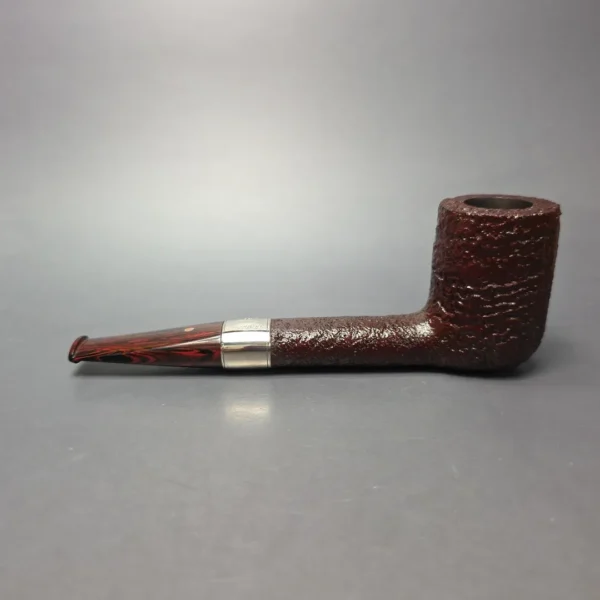 Ashton Brindle LX Sandblasted Canadian w/ Silver Handmade Briar Pipe, New - Image 4