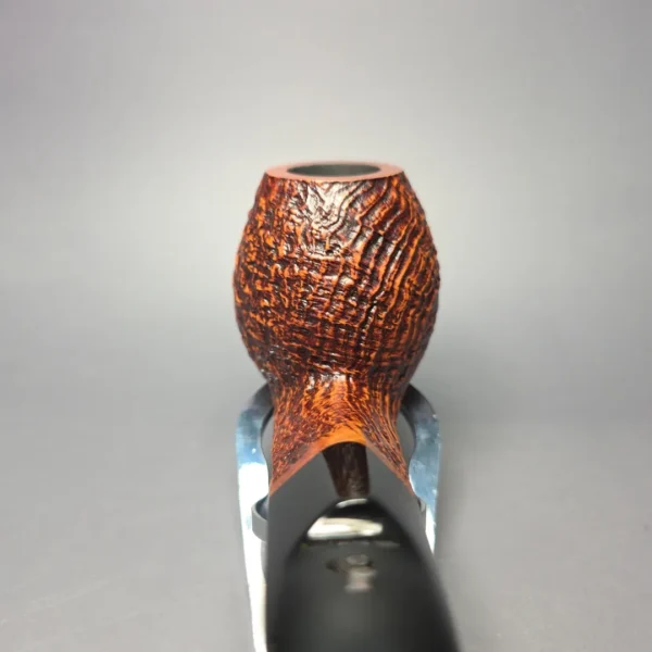 Ser Jacopo S2 Maxima Sandblasted Brandy Estate Briar Pipe, Unsmoked - Image 7