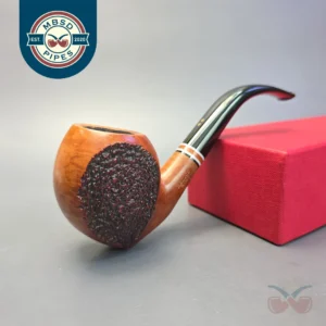 Radice Rind G O Partially Rusticated Paneled Acorn Estate Briar Pipe, Italian Estates