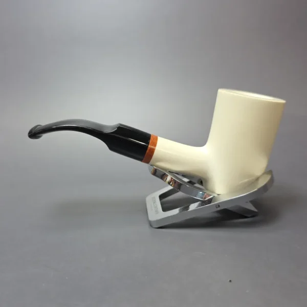 MBSD Meerschaum Deluxe Smooth Poker Block Meerschaum, Pipe Briar-Mortise, New - Image 3