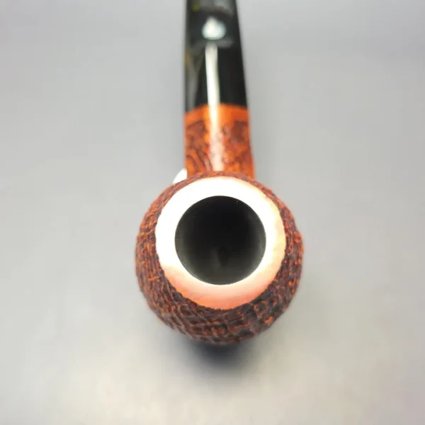 Ser Jacopo S2 Maxima Sandblasted Brandy Estate Briar Pipe, Unsmoked - Image 8