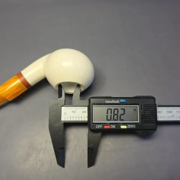 MBSD Meerschaum Deluxe Smooth Author Block Meerschaum Pipe, Briar-Mortise, New - Image 10