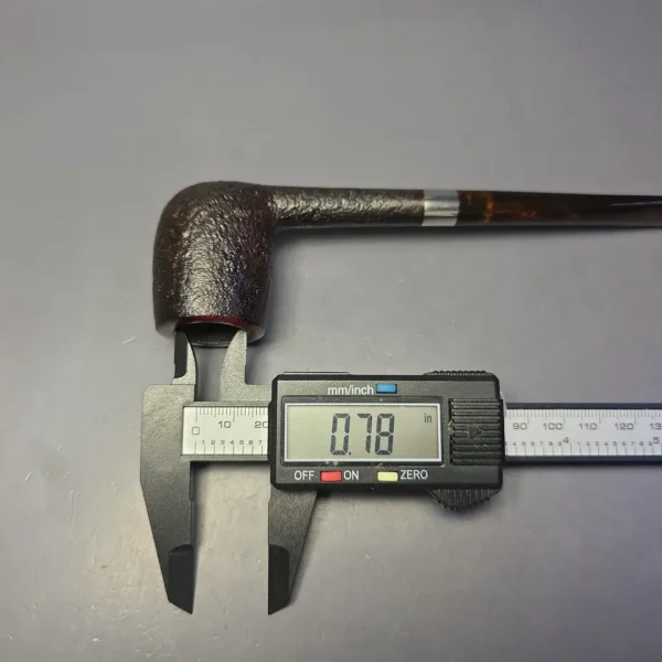 Bruno Nuttens Bing B1 Partially Sandblasted Billiard w/ Aluminum Briar Pipe, New - Image 11
