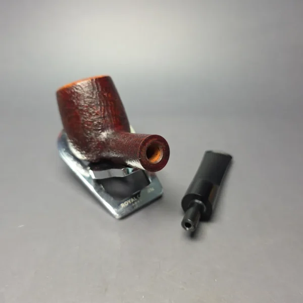 Buckeye Hand Made Partially Sandblasted Billiard Briar Pipe, New - Image 4