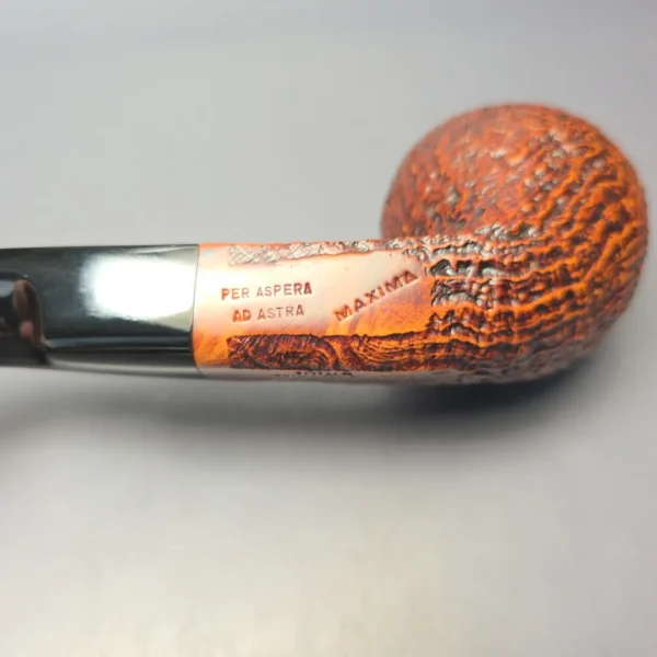 Ser Jacopo S2 Maxima Sandblasted Brandy Estate Briar Pipe, Unsmoked - Image 11
