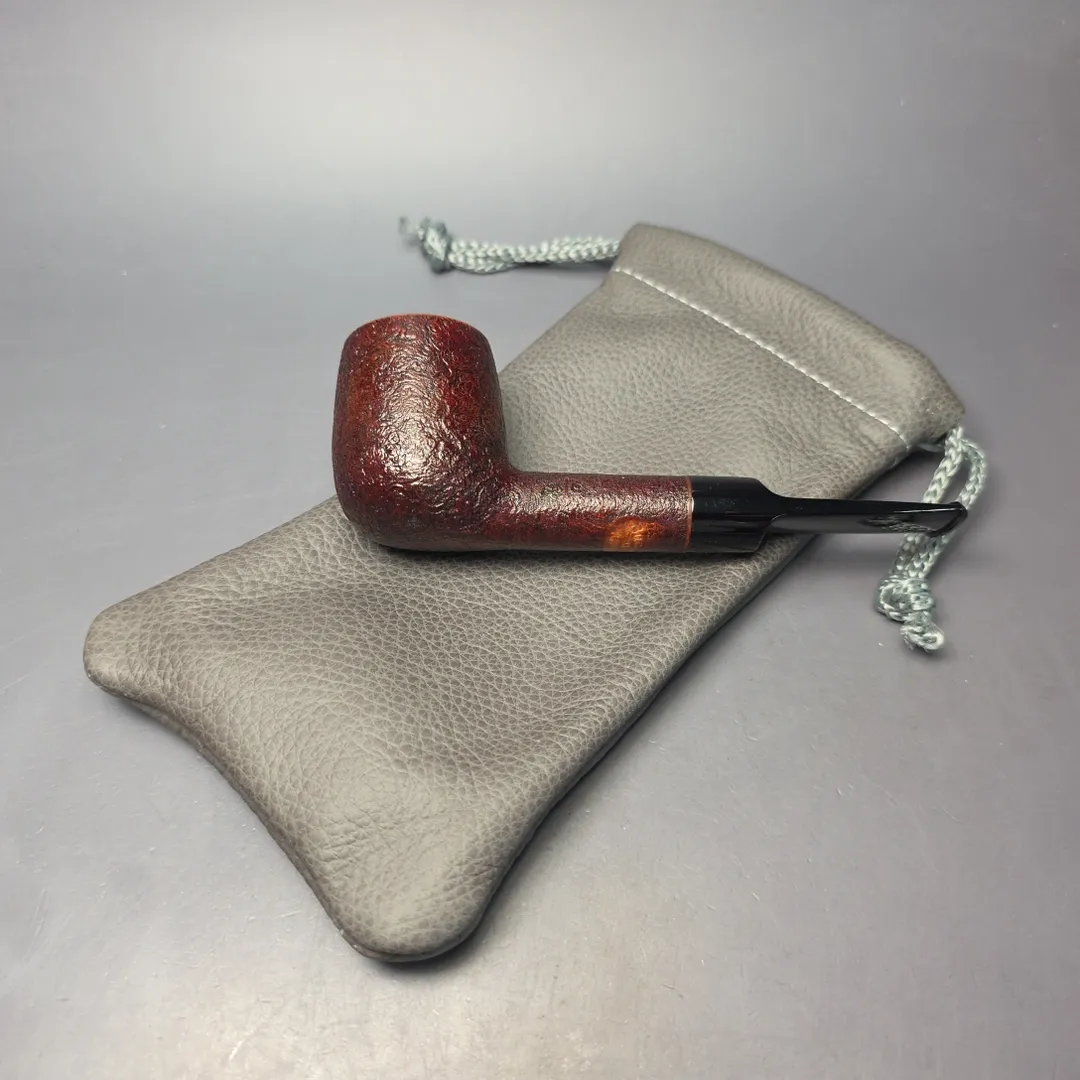 Buckeye Hand Made Partially Sandblasted Billiard Briar Pipe, New - Image 2
