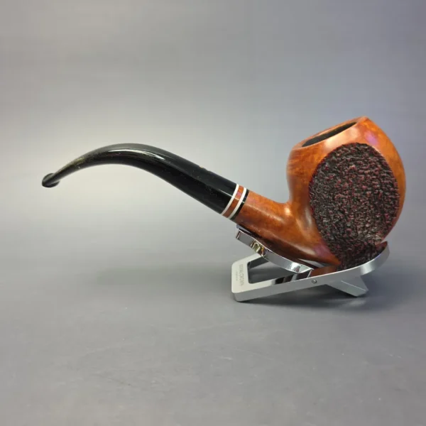 Radice Rind G O Partially Rusticated Paneled Acorn Estate Briar Pipe, Italian Estates - Image 6