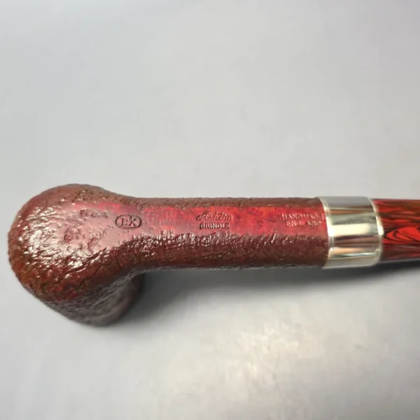 Ashton Brindle LX Sandblasted Canadian w/ Silver Handmade Briar Pipe, New - Image 10