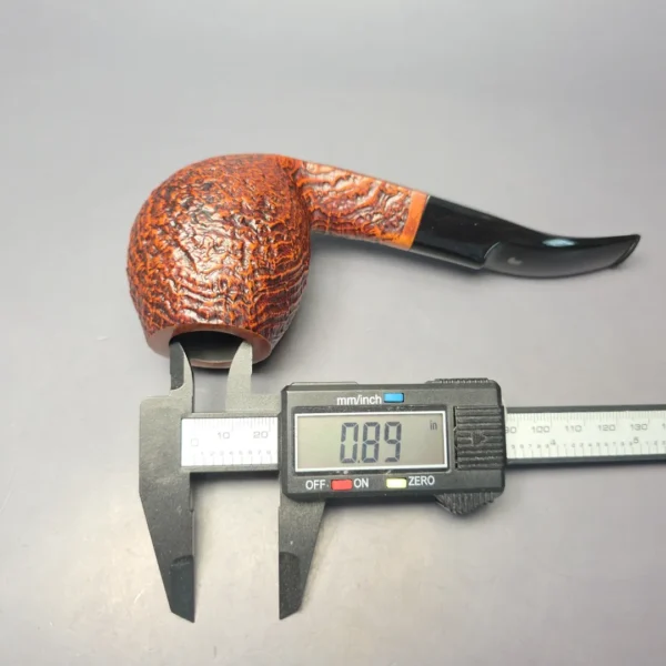 Ser Jacopo S2 Maxima Sandblasted Brandy Estate Briar Pipe, Unsmoked - Image 13
