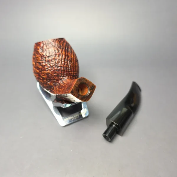 Ser Jacopo S2 Maxima Sandblasted Brandy Estate Briar Pipe, Unsmoked - Image 14
