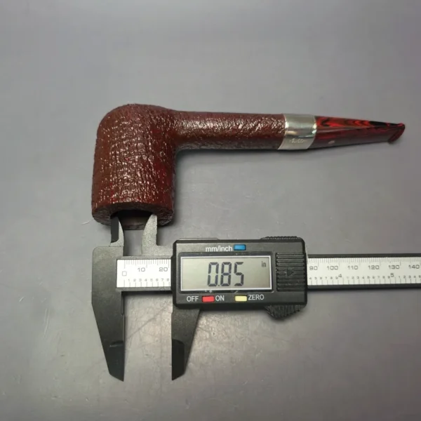 Ashton Brindle LX Sandblasted Canadian w/ Silver Handmade Briar Pipe, New - Image 12