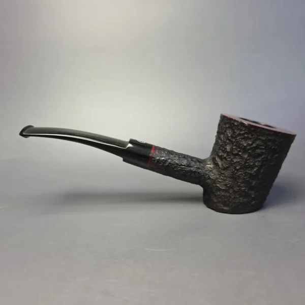 James Upshall Bark EXL Partially Rusticated Poker Sitter Estate Briar Pipe, Unsmoked - Image 4