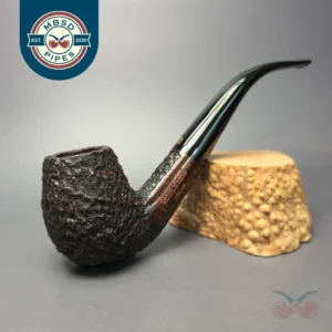 James Upshall Empire Acclaim Magnum Rusticated Bent Billiard Estate Briar Pipe, Unsmoked