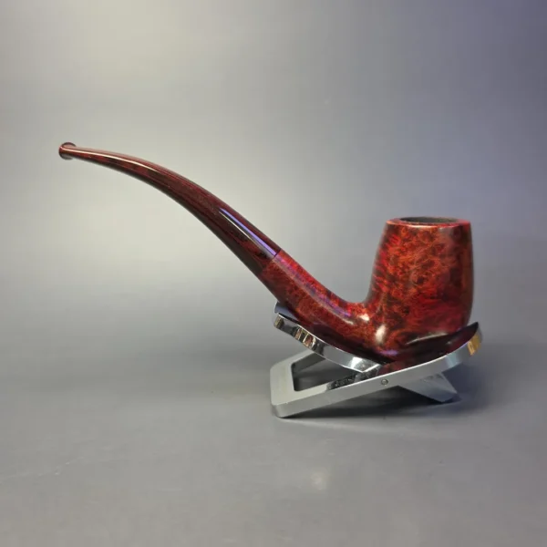 Bruno Nuttens Heritage H3 Smooth Bent Billiard w/ Cumberland Briar Pipe, New - Image 4