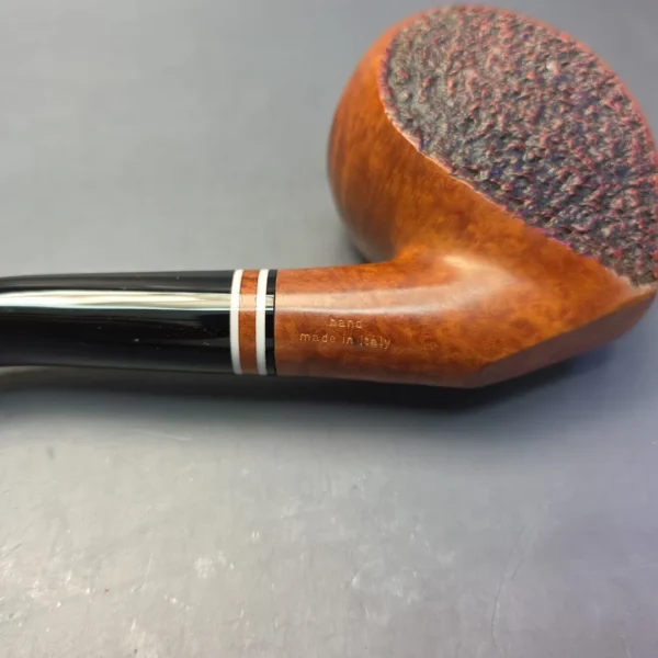 Radice Rind G O Partially Rusticated Paneled Acorn Estate Briar Pipe, Italian Estates - Image 10