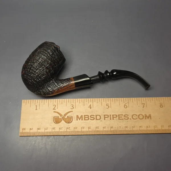 Ben Wade (Preben Holm) Danish Hand Model 100 XXL Sandblasted Oom Paul w/ Vulcanite Estate Briar Pipe, Danish Estates - Image 9