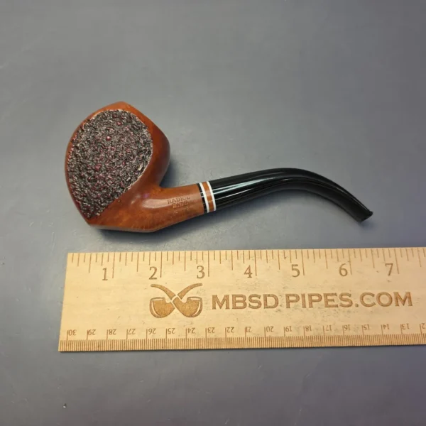 Radice Rind G O Partially Rusticated Paneled Acorn Estate Briar Pipe, Italian Estates - Image 11
