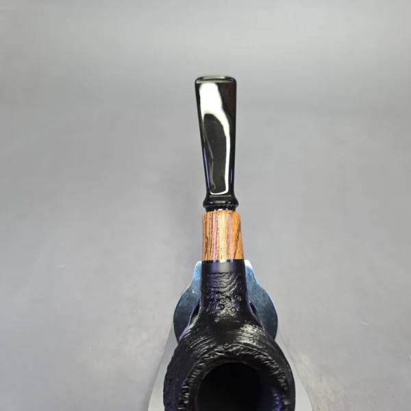 MBSD Briars by Piero Vitale Vintage Sandblasted Author w/ Olivewood, Briar Pipe, New - Image 7