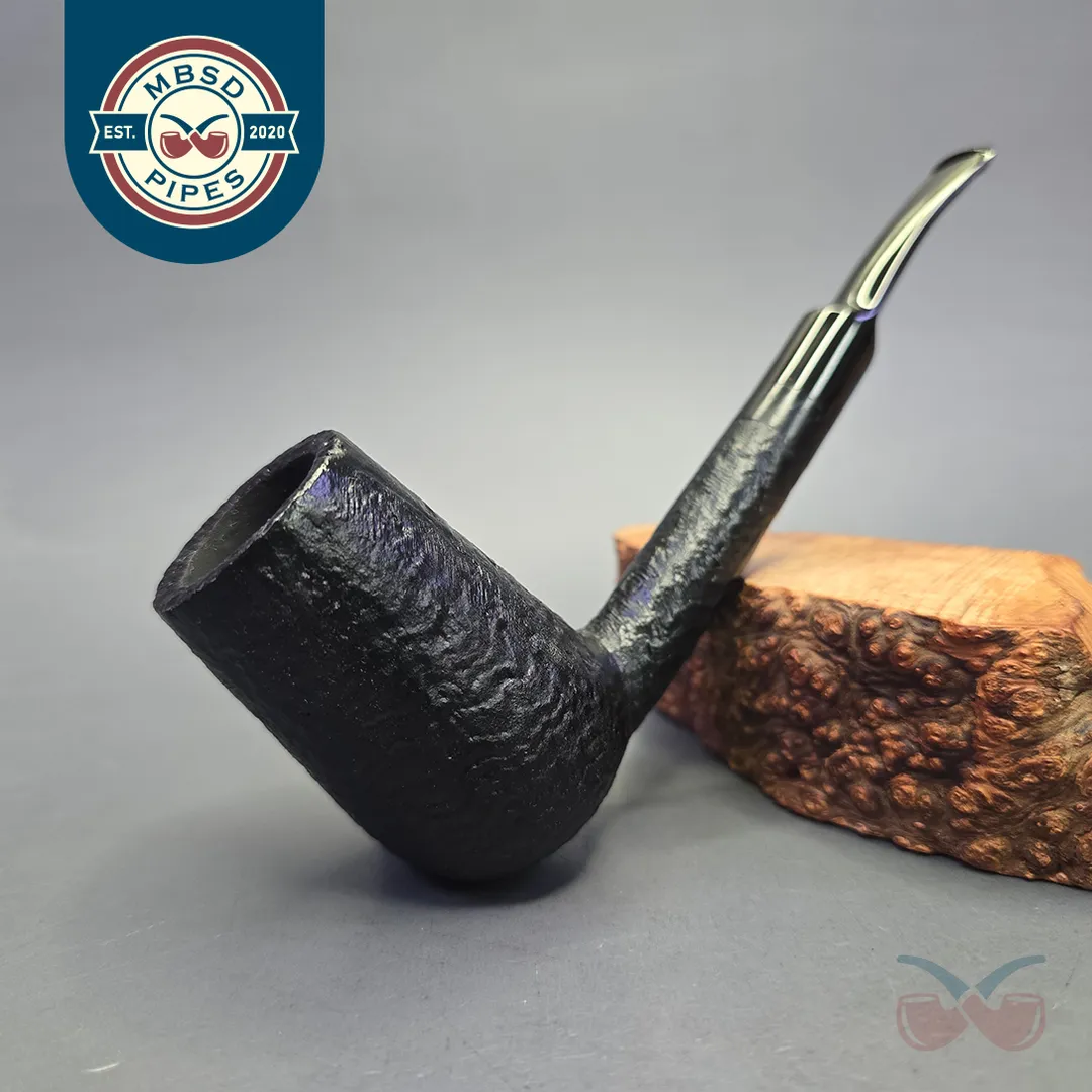 Johs Sandblasted XL Stack Brandy Estate Briar Pipe, Unsmoked