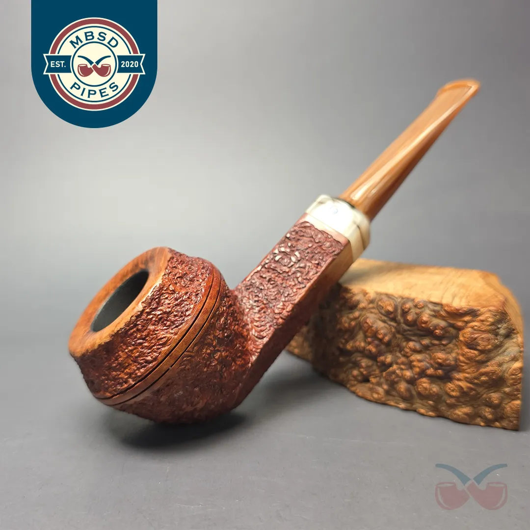 Ardor Urano Partially Rusticated Bulldog Estate Briar Pipe, Italian Estates