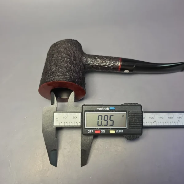 James Upshall Bark EXL Partially Rusticated Poker Sitter Estate Briar Pipe, Unsmoked - Image 9