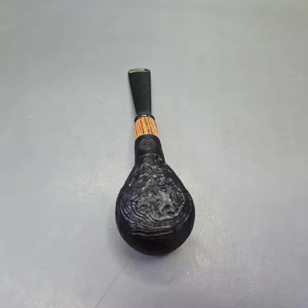 MBSD Briars by Piero Vitale Vintage Sandblasted Author w/ Olivewood, Briar Pipe, New - Image 9