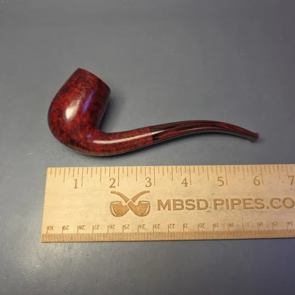 Bruno Nuttens Heritage H3 Smooth Bent Billiard w/ Cumberland Briar Pipe, New - Image 10