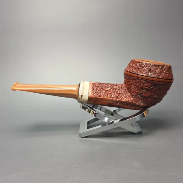 Ardor Urano Partially Rusticated Bulldog Estate Briar Pipe, Italian Estates - Image 4
