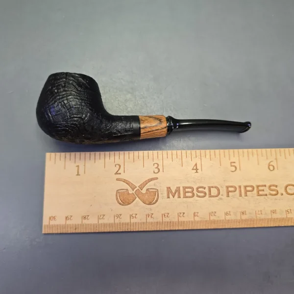 MBSD Briars by Piero Vitale Vintage Sandblasted Author w/ Olivewood, Briar Pipe, New - Image 11