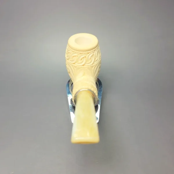 MBSD Meerschaum Silver Eagle Carved Brandy Reverse Calabash Block Meerschaum Pipe, New - Image 6