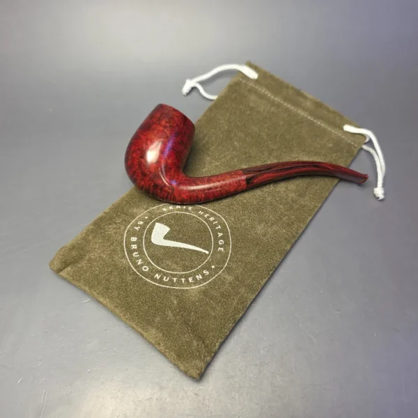 Bruno Nuttens Heritage H3 Smooth Bent Billiard w/ Cumberland Briar Pipe, New - Image 13