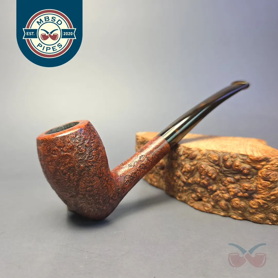 Bruno Nuttens Heritage H1 Partially Sandblasted "Holbek" Acorn Briar Pipe, New