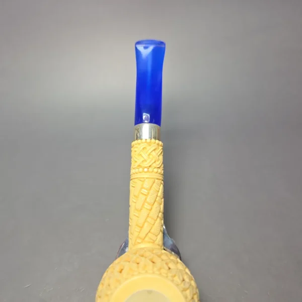 MBSD Meerschaum Silver XXL Lattice Brandy Block Meerschaum Pipe, New - Image 7