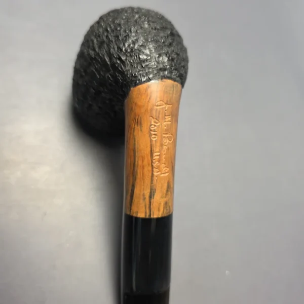 JM Boswell 2010 XL Partially Rusticated Rhodesian Estate Briar Pipe, Unsmoked - Image 8