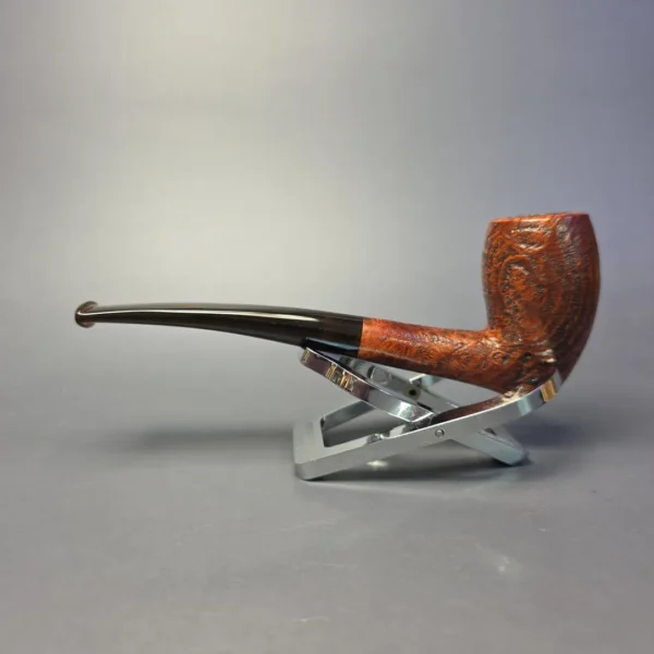 Bruno Nuttens Heritage H1 Partially Sandblasted "Holbek" Acorn Briar Pipe, New - Image 4