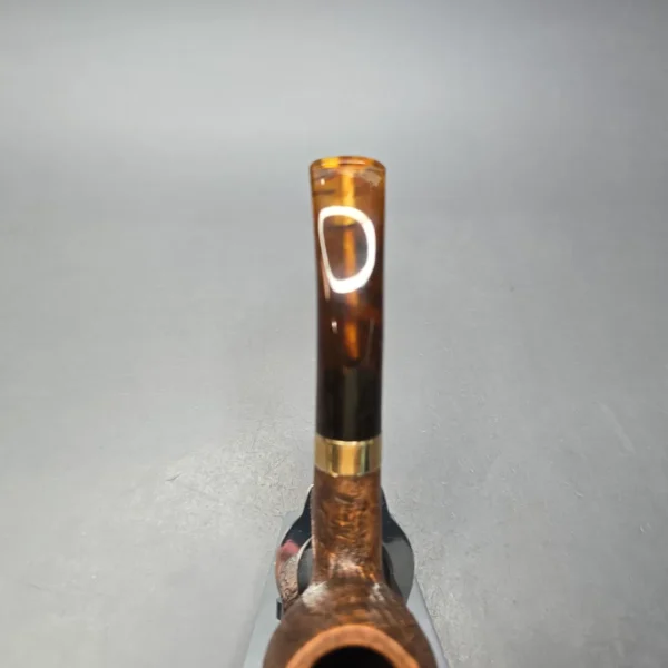 Chacom Churchill 851 Sandblasted Brandy w/ Brass Estate Briar Pipe, Unsmoked - Image 7