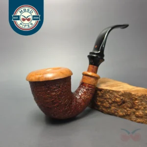 Ser Jacopo Pre-1994 Delecta Maxima R1 Partially Rusticated Calabash Estate Briar Pipe, Unsmoked